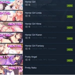 SLG游戏合集：色女孩GAME，官方中文，8款游戏，STEAM销售，视频大小/数量