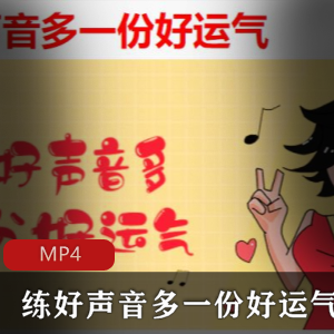 声优教程：练好声音，提升运气，MP4，4.13GB