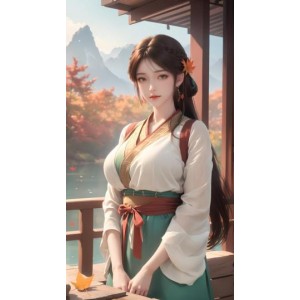 秋与晚茶AI套图41四人游1.5G推特绝赞合集